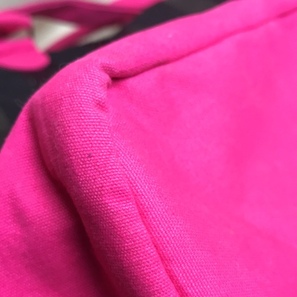 Victoria secrets carryall bag with zipper black sequins and hot pink - Picture 5 of 10